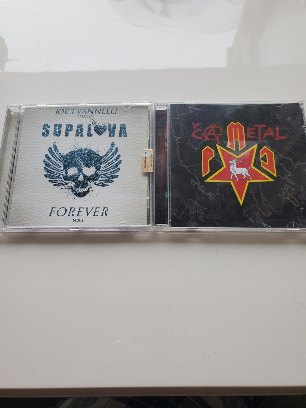Supalova Forever & Metal CD Duo — White, Black, Red, Yellow